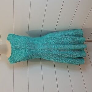STUDIO ONE size 12 midi dress aqua blue